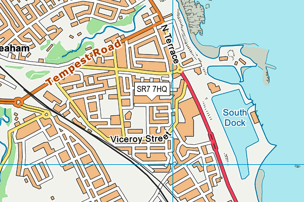 SR7 7HQ map - OS VectorMap District (Ordnance Survey)