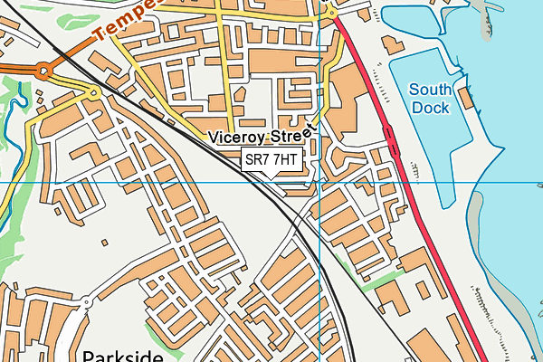 SR7 7HT map - OS VectorMap District (Ordnance Survey)