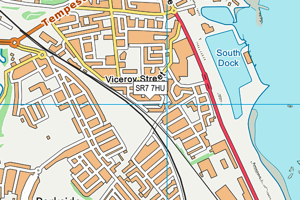SR7 7HU map - OS VectorMap District (Ordnance Survey)