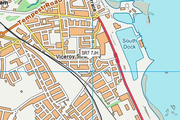 SR7 7JH map - OS VectorMap District (Ordnance Survey)