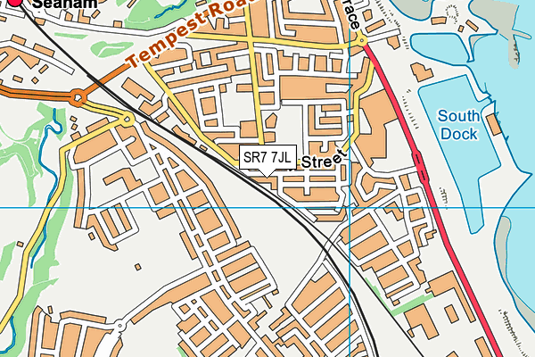 SR7 7JL map - OS VectorMap District (Ordnance Survey)