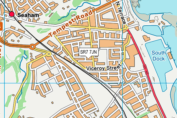SR7 7JN map - OS VectorMap District (Ordnance Survey)