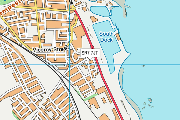 SR7 7JT map - OS VectorMap District (Ordnance Survey)