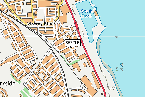 SR7 7LB map - OS VectorMap District (Ordnance Survey)