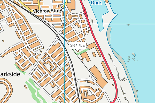 SR7 7LE map - OS VectorMap District (Ordnance Survey)