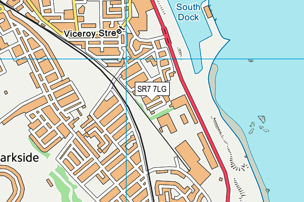SR7 7LG map - OS VectorMap District (Ordnance Survey)