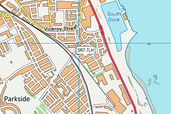 SR7 7LH map - OS VectorMap District (Ordnance Survey)
