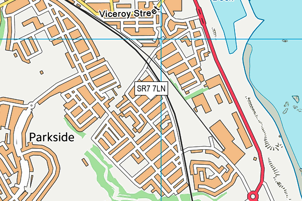 SR7 7LN map - OS VectorMap District (Ordnance Survey)