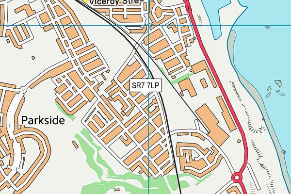SR7 7LP map - OS VectorMap District (Ordnance Survey)