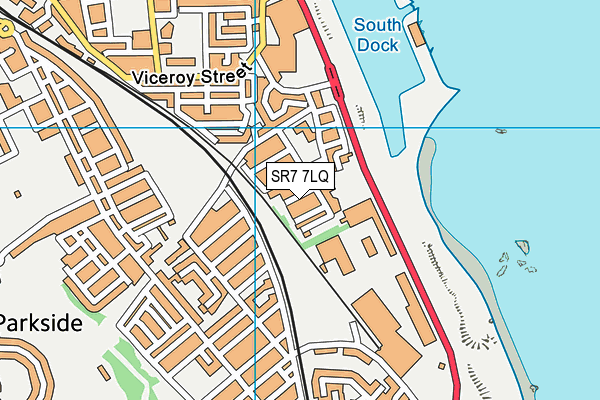 SR7 7LQ map - OS VectorMap District (Ordnance Survey)
