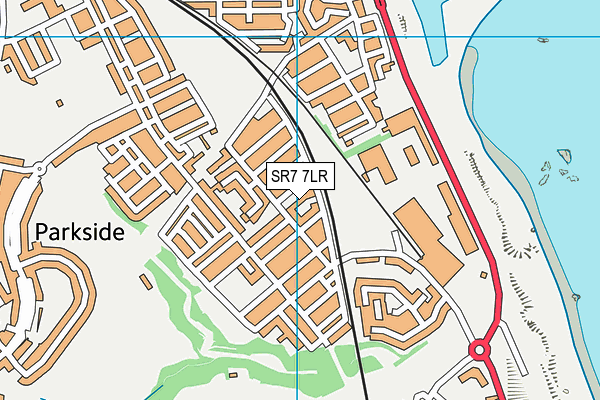 SR7 7LR map - OS VectorMap District (Ordnance Survey)