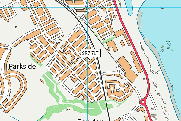 SR7 7LT map - OS VectorMap District (Ordnance Survey)