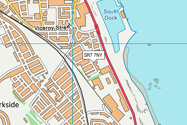 SR7 7NY map - OS VectorMap District (Ordnance Survey)