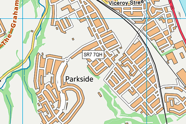 SR7 7QH map - OS VectorMap District (Ordnance Survey)