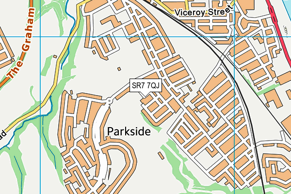 SR7 7QJ map - OS VectorMap District (Ordnance Survey)