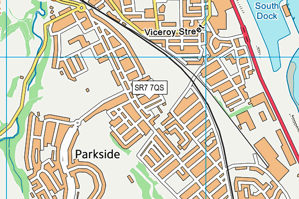 SR7 7QS map - OS VectorMap District (Ordnance Survey)