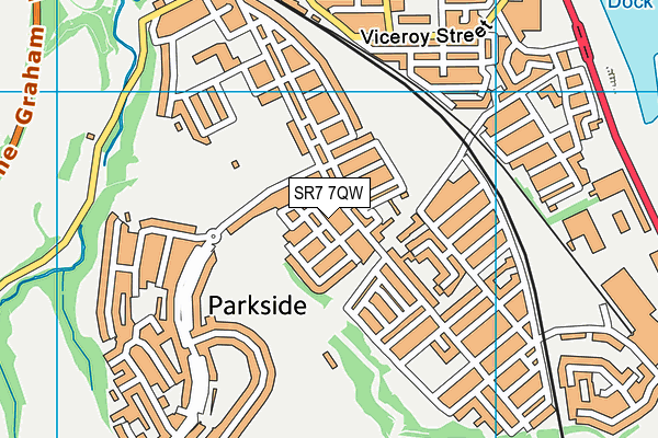 SR7 7QW map - OS VectorMap District (Ordnance Survey)