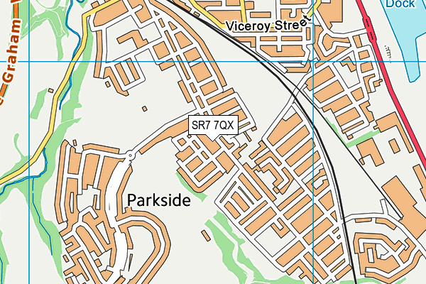 SR7 7QX map - OS VectorMap District (Ordnance Survey)