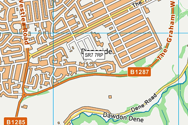 SR7 7RP map - OS VectorMap District (Ordnance Survey)