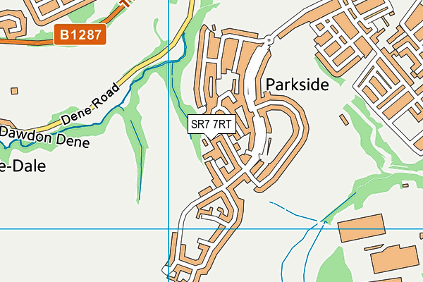 SR7 7RT map - OS VectorMap District (Ordnance Survey)