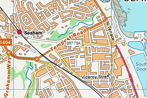 SR7 7SA map - OS VectorMap District (Ordnance Survey)