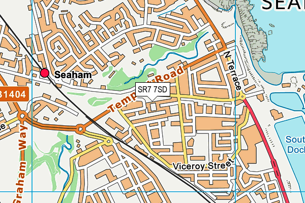 SR7 7SD map - OS VectorMap District (Ordnance Survey)