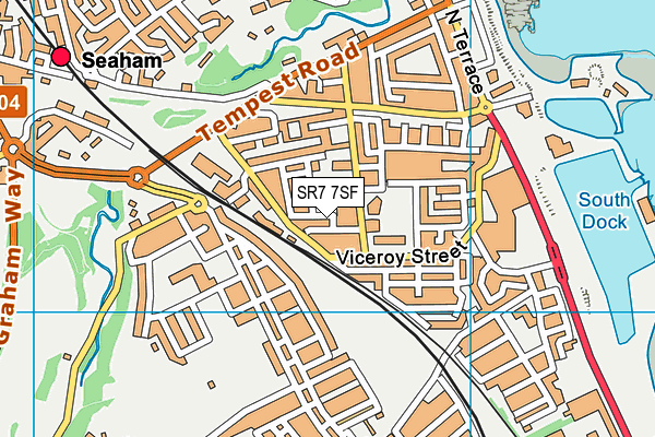 SR7 7SF map - OS VectorMap District (Ordnance Survey)