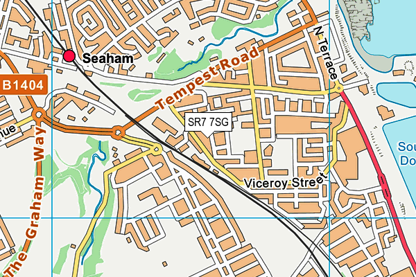 SR7 7SG map - OS VectorMap District (Ordnance Survey)