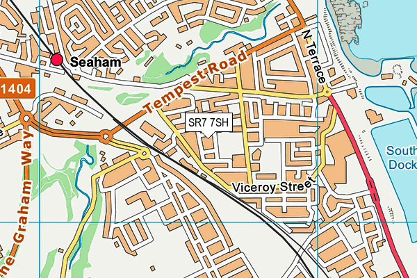 SR7 7SH map - OS VectorMap District (Ordnance Survey)