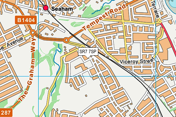 SR7 7SP map - OS VectorMap District (Ordnance Survey)