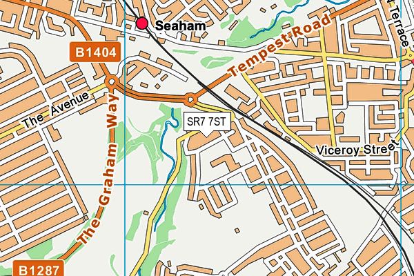 SR7 7ST map - OS VectorMap District (Ordnance Survey)