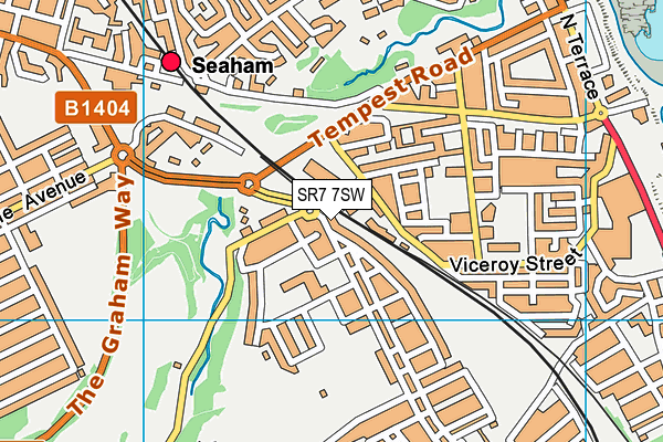 SR7 7SW map - OS VectorMap District (Ordnance Survey)