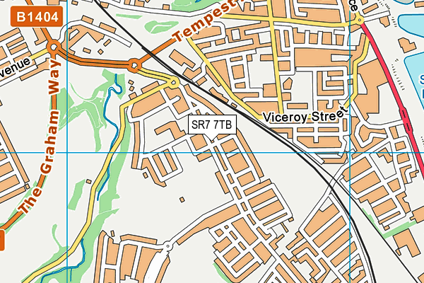 SR7 7TB map - OS VectorMap District (Ordnance Survey)