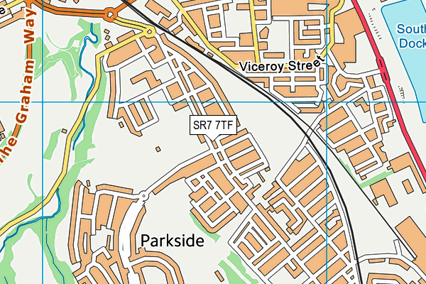 SR7 7TF map - OS VectorMap District (Ordnance Survey)