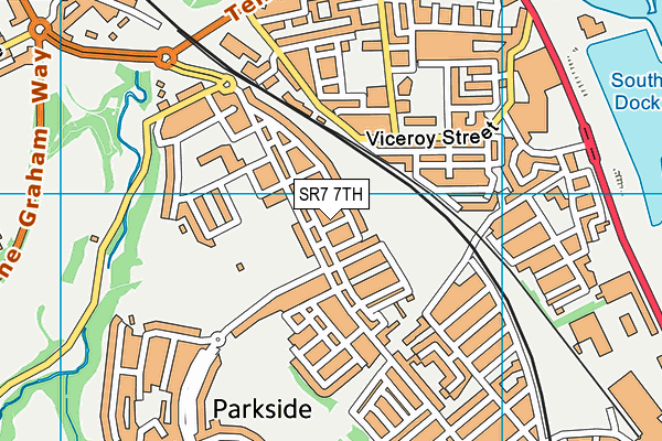 SR7 7TH map - OS VectorMap District (Ordnance Survey)