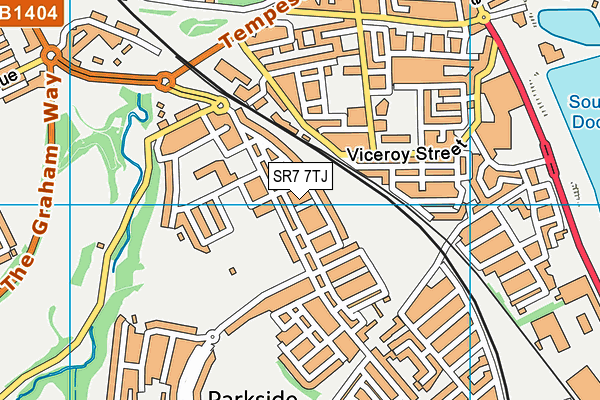 SR7 7TJ map - OS VectorMap District (Ordnance Survey)