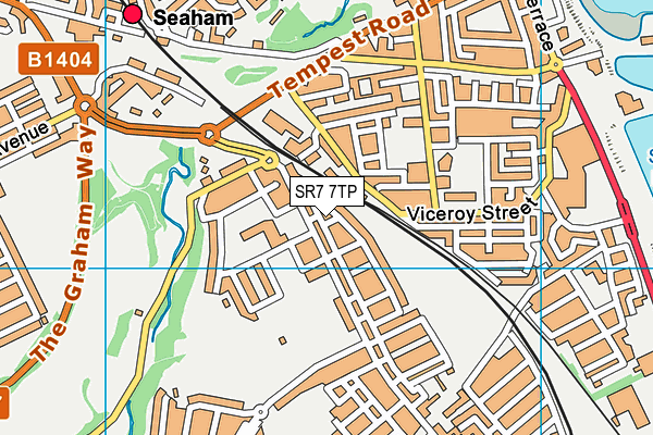 SR7 7TP map - OS VectorMap District (Ordnance Survey)