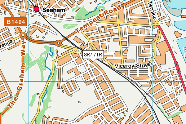 SR7 7TR map - OS VectorMap District (Ordnance Survey)