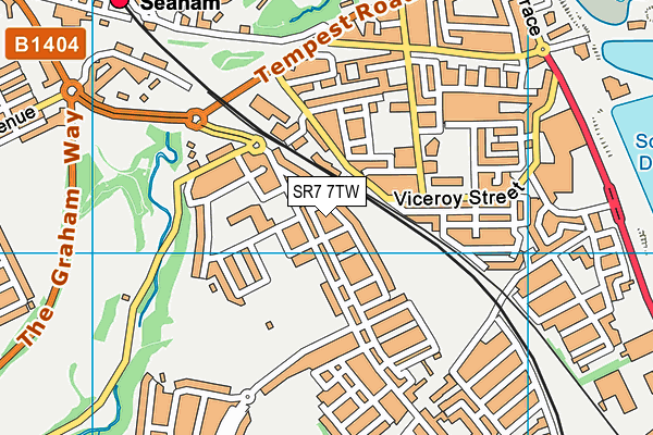 SR7 7TW map - OS VectorMap District (Ordnance Survey)