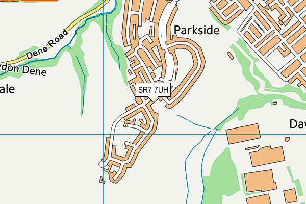 SR7 7UH map - OS VectorMap District (Ordnance Survey)