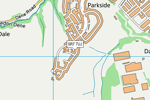 SR7 7UJ map - OS VectorMap District (Ordnance Survey)