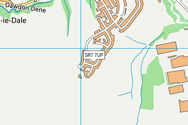SR7 7UP map - OS VectorMap District (Ordnance Survey)