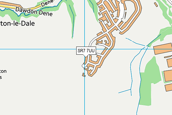 SR7 7UU map - OS VectorMap District (Ordnance Survey)