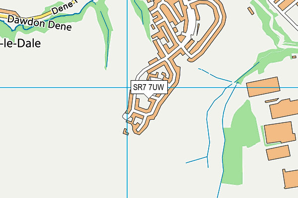 SR7 7UW map - OS VectorMap District (Ordnance Survey)