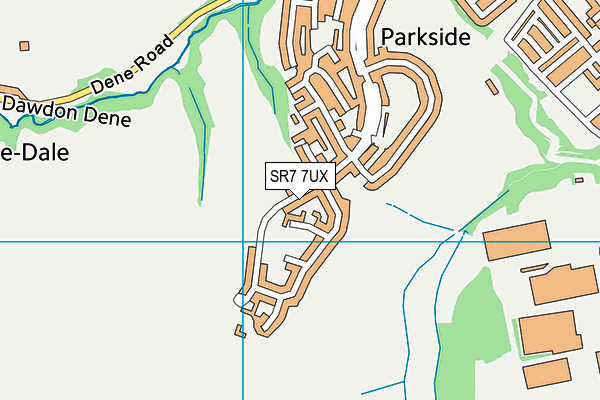 SR7 7UX map - OS VectorMap District (Ordnance Survey)