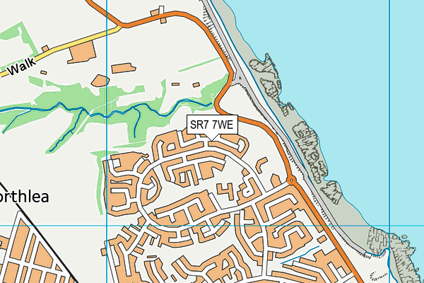 SR7 7WE map - OS VectorMap District (Ordnance Survey)