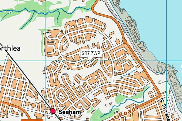 SR7 7WP map - OS VectorMap District (Ordnance Survey)