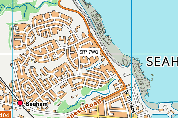 SR7 7WQ map - OS VectorMap District (Ordnance Survey)