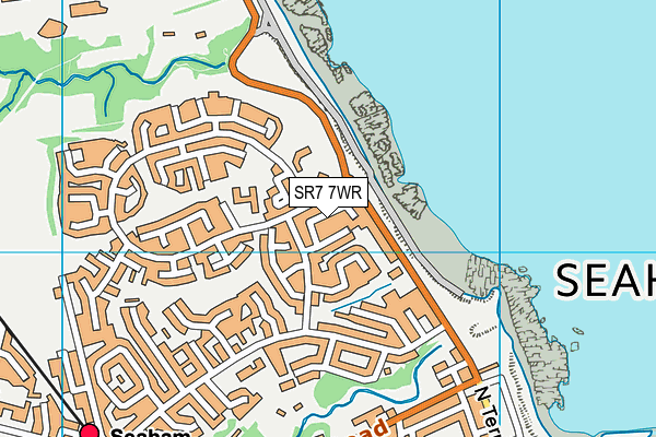 SR7 7WR map - OS VectorMap District (Ordnance Survey)