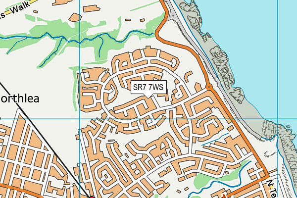 SR7 7WS map - OS VectorMap District (Ordnance Survey)